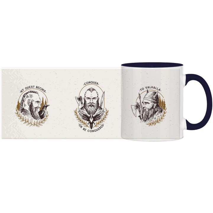 Conquer Quest - Panorama Tasse zweifarbig - Textilzauber
