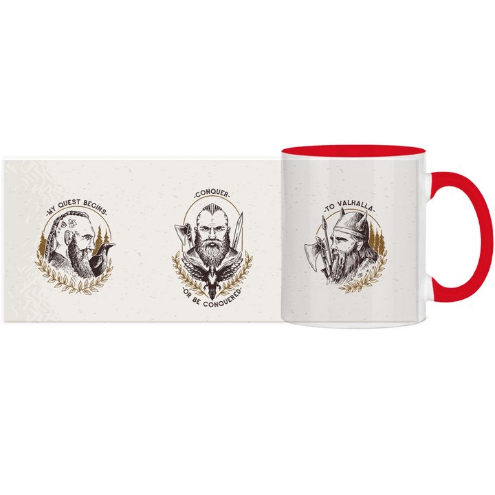 Conquer Quest - Panorama Tasse zweifarbig - Textilzauber