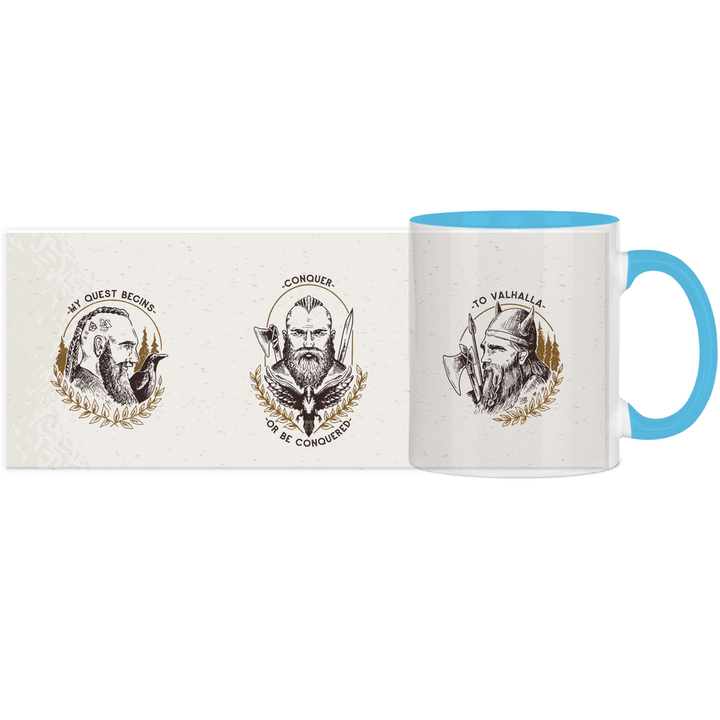 Conquer Quest - Panorama Tasse zweifarbig - Textilzauber