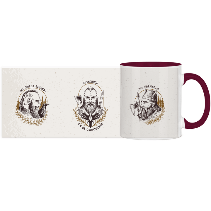 Conquer Quest - Panorama Tasse zweifarbig - Textilzauber