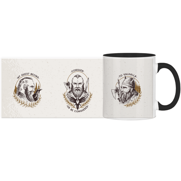 Conquer Quest - Panorama Tasse zweifarbig - Textilzauber