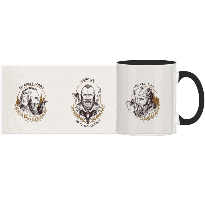 Conquer Quest - Panorama Tasse zweifarbig - Textilzauber