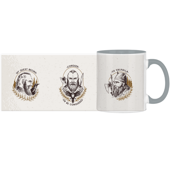 Conquer Quest - Panorama Tasse zweifarbig - Textilzauber