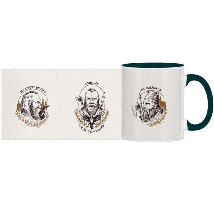 Conquer Quest - Panorama Tasse zweifarbig - Textilzauber