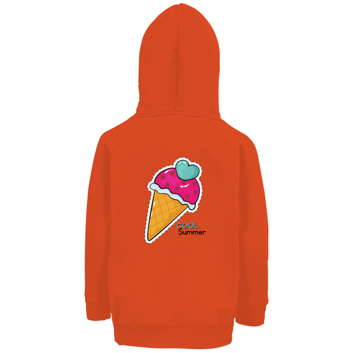 Cool Summer - Premium Bio Kinderhoodie mit Rückendruck - Textilzauber