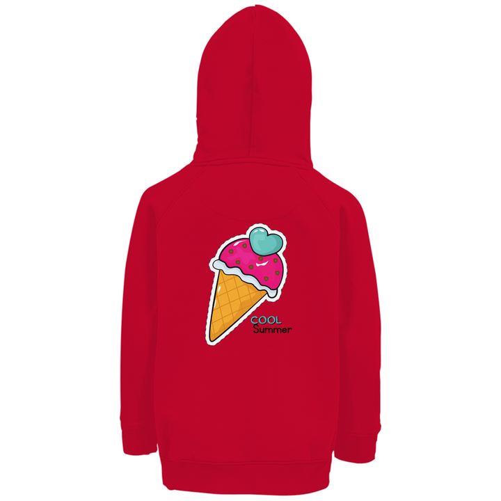 Cool Summer - Premium Bio Kinderhoodie mit Rückendruck - Textilzauber
