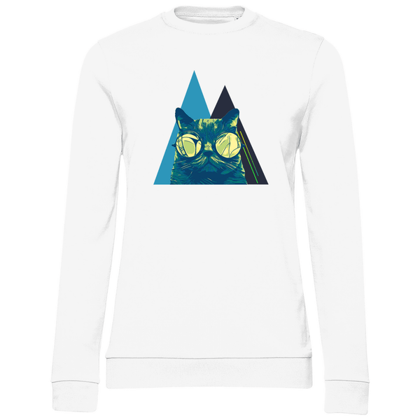 Coole Katze - Damen Sweatshirt - Textilzauber