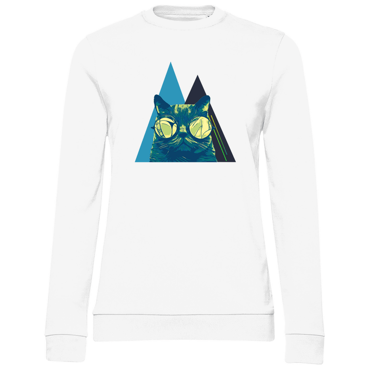 Coole Katze - Damen Sweatshirt - Textilzauber
