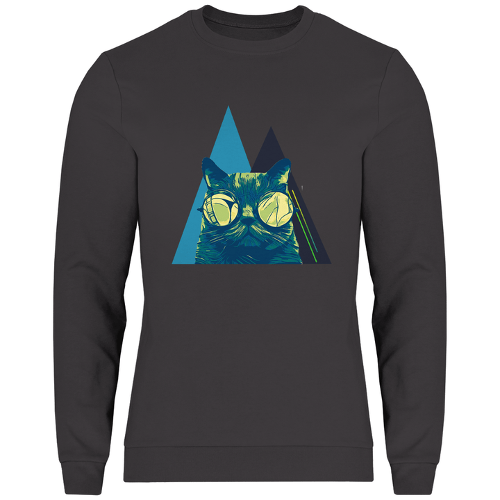 Coole Katze - Herren Sweatshirt - Textilzauber