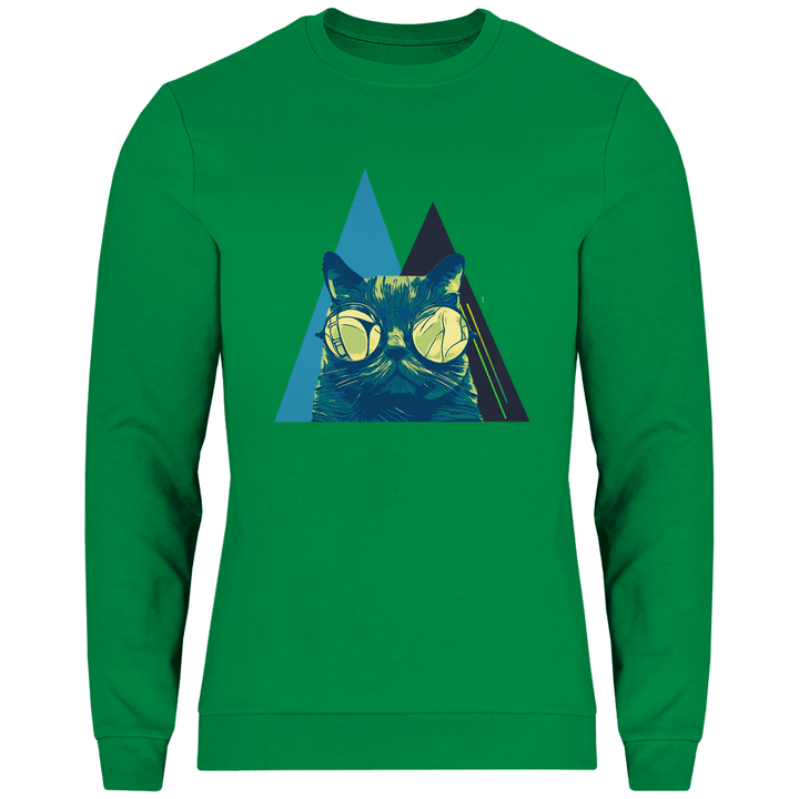 Coole Katze - Herren Sweatshirt - Textilzauber