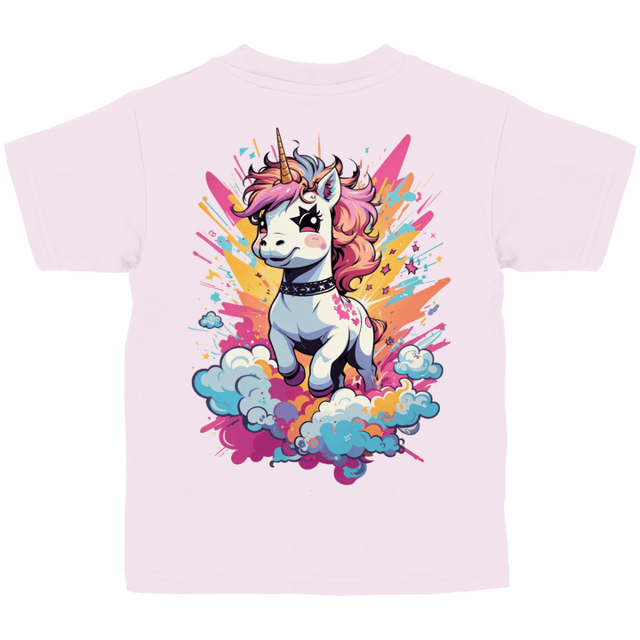 Crazy Einhorn Kinder T - Shirt mit Rückendruck - Textilzauber