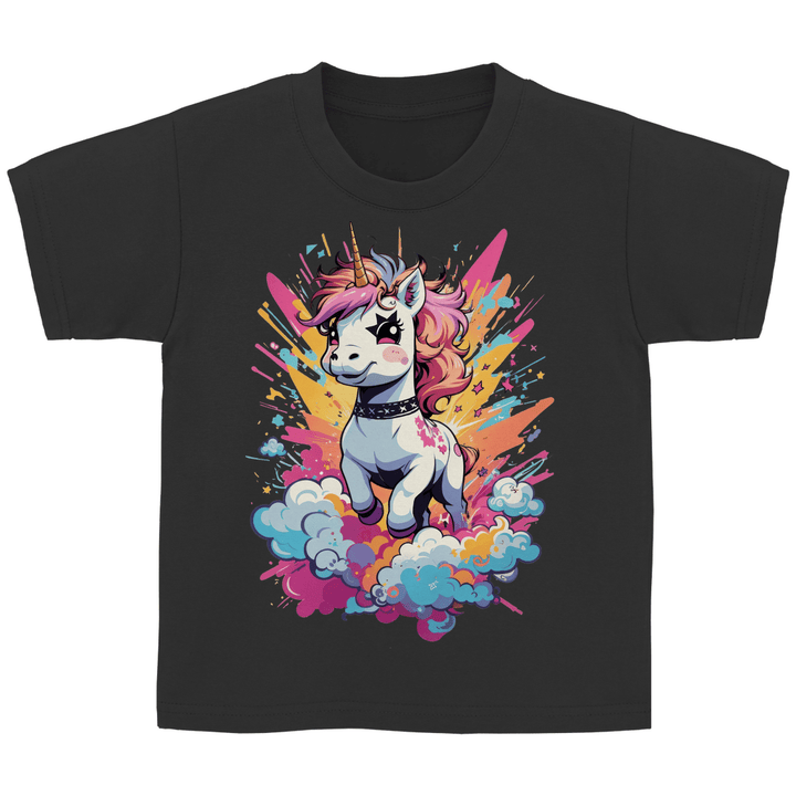 Crazy Einhorn Kinder T - Shirt - Textilzauber