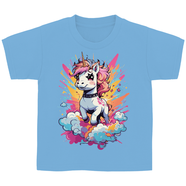 Crazy Einhorn Kinder T - Shirt - Textilzauber
