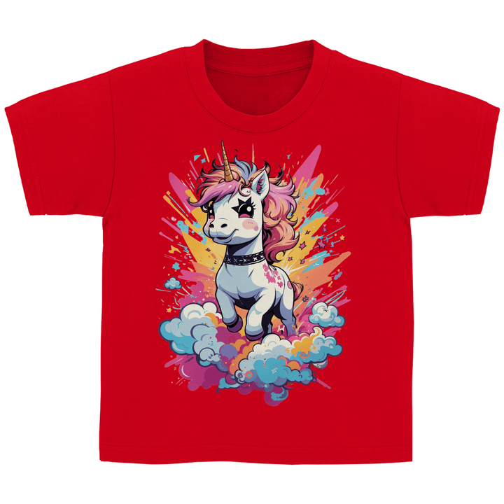 Crazy Einhorn Kinder T - Shirt - Textilzauber
