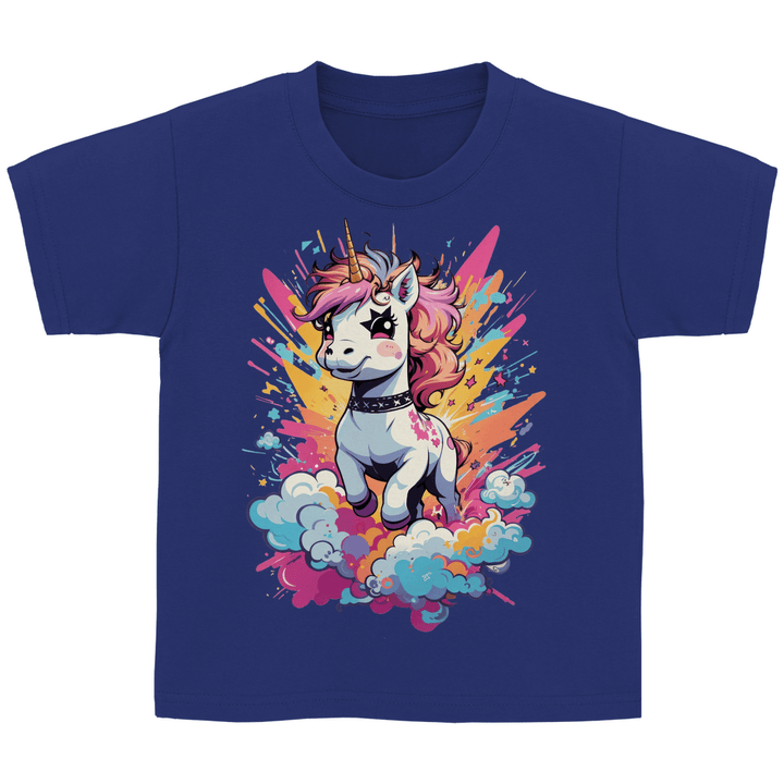 Crazy Einhorn Kinder T - Shirt - Textilzauber