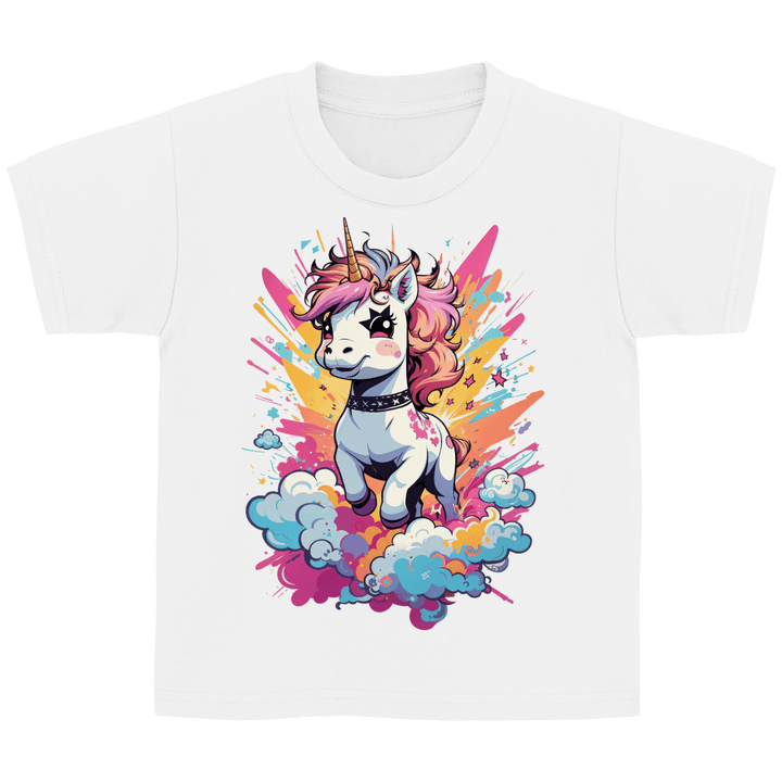 Crazy Einhorn Kinder T - Shirt - Textilzauber