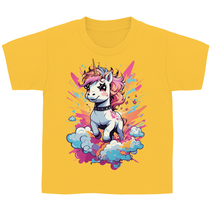 Crazy Einhorn Kinder T - Shirt - Textilzauber