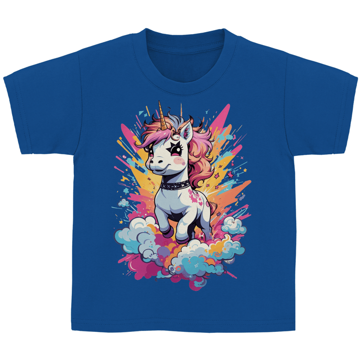 Crazy Einhorn Kinder T - Shirt - Textilzauber