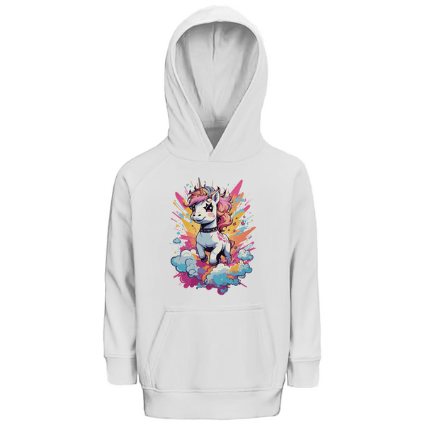 Crazy Einhorn Premium Bio Kinderhoodie - Textilzauber