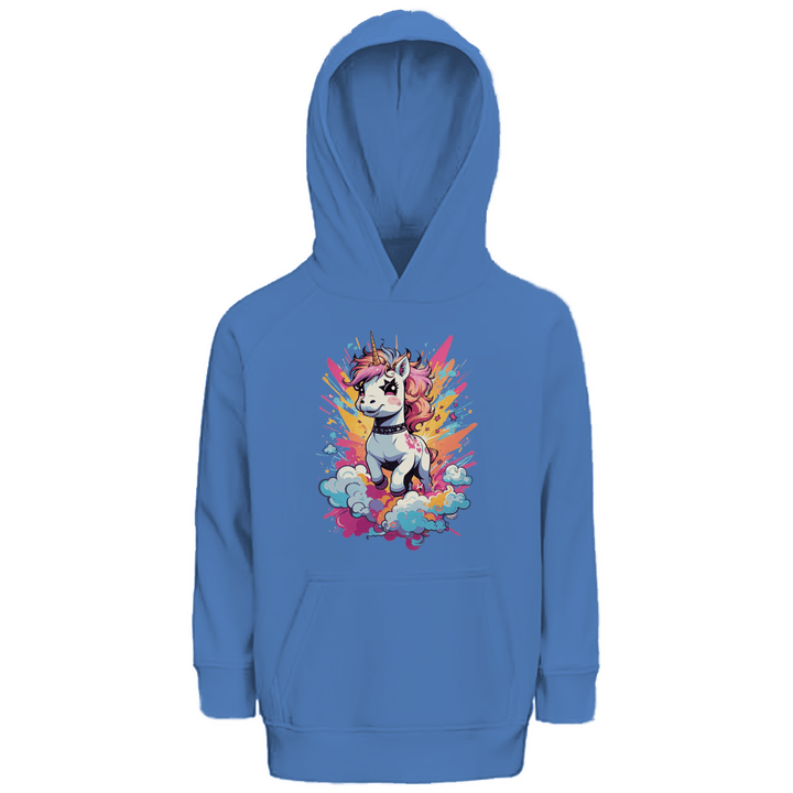 Crazy Einhorn Premium Bio Kinderhoodie - Textilzauber