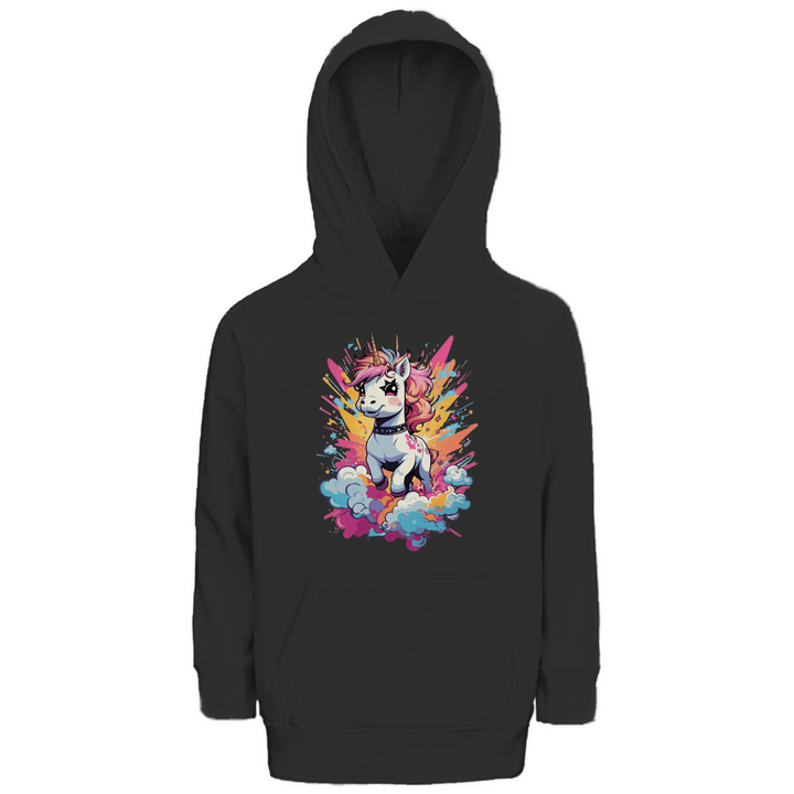 Crazy Einhorn Premium Bio Kinderhoodie - Textilzauber
