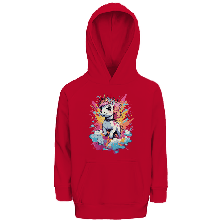 Crazy Einhorn Premium Bio Kinderhoodie - Textilzauber