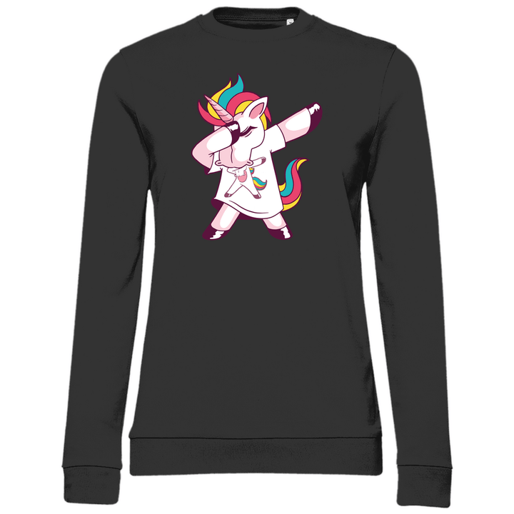 Dabbing Einhorn - Damen Sweatshirt - Textilzauber