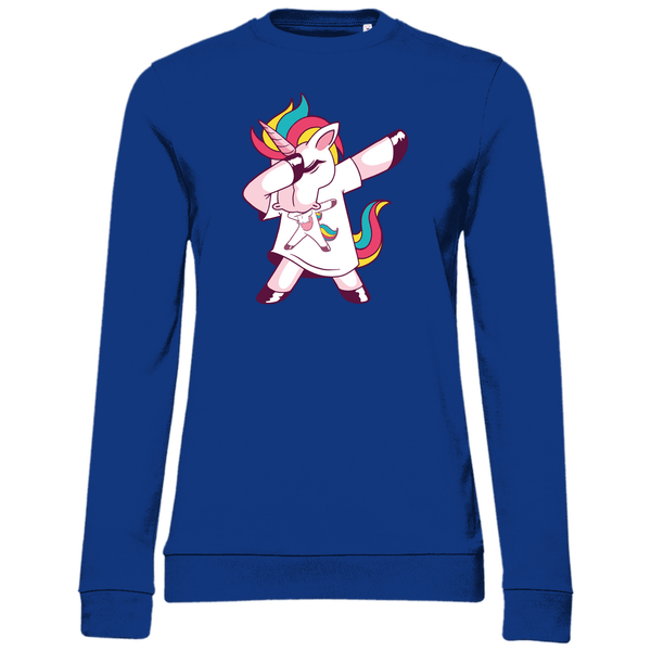 Dabbing Einhorn - Damen Sweatshirt - Textilzauber