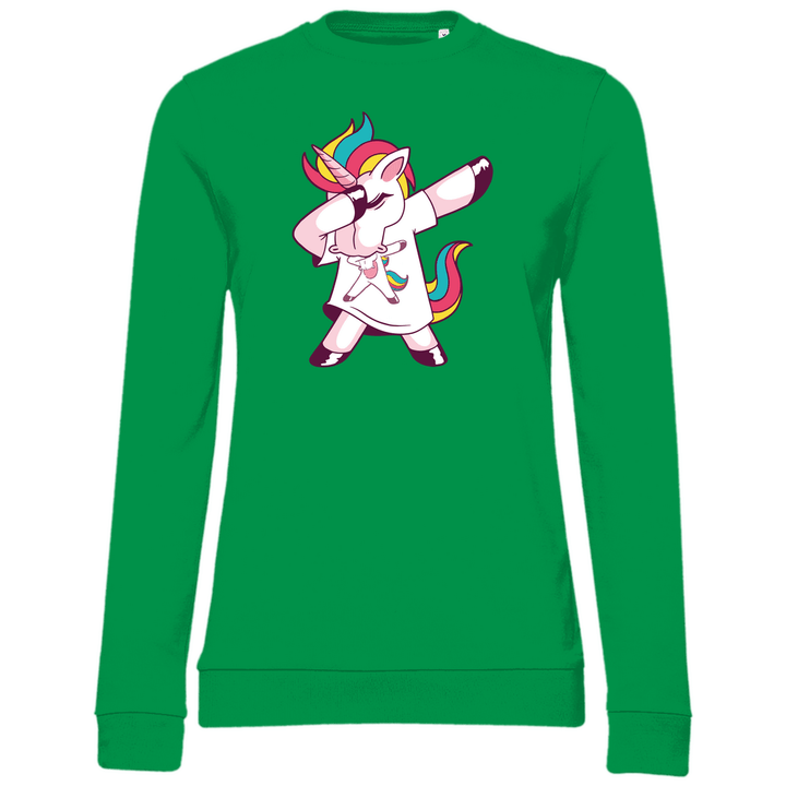 Dabbing Einhorn - Damen Sweatshirt - Textilzauber