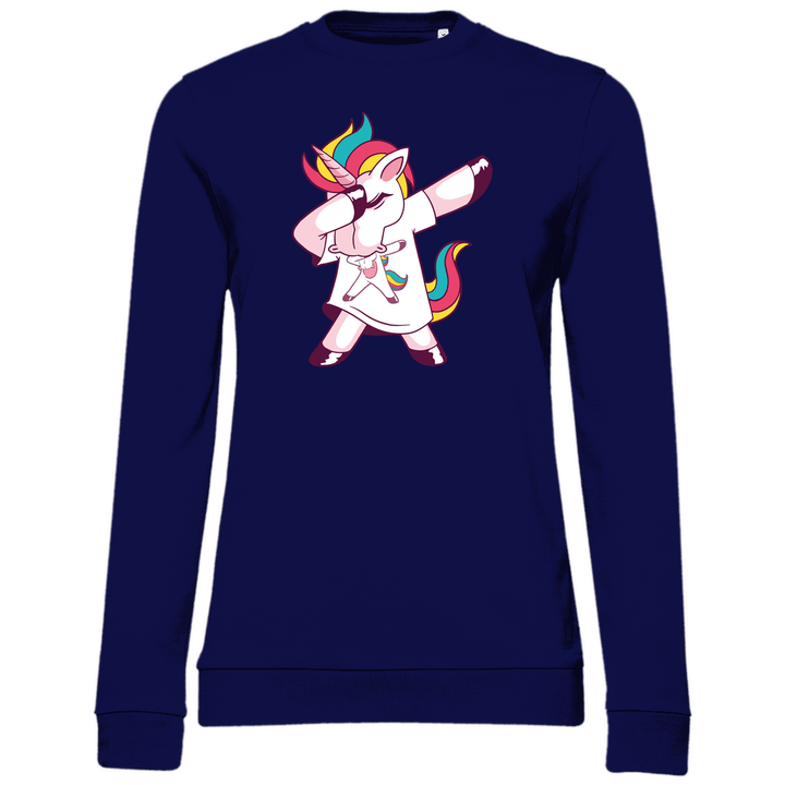 Dabbing Einhorn - Damen Sweatshirt - Textilzauber