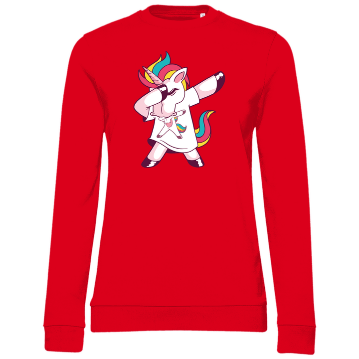 Dabbing Einhorn - Damen Sweatshirt - Textilzauber