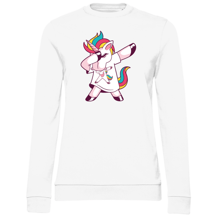 Dabbing Einhorn - Damen Sweatshirt - Textilzauber