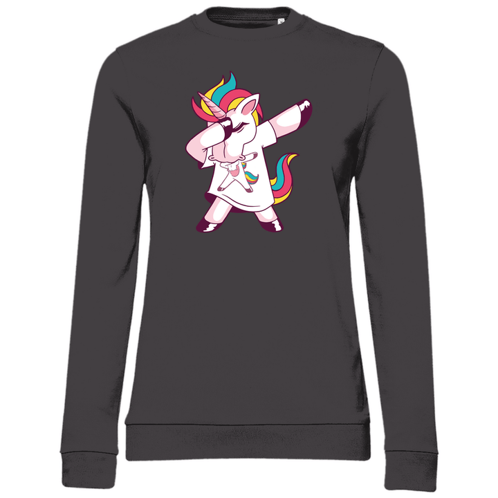 Dabbing Einhorn - Damen Sweatshirt - Textilzauber
