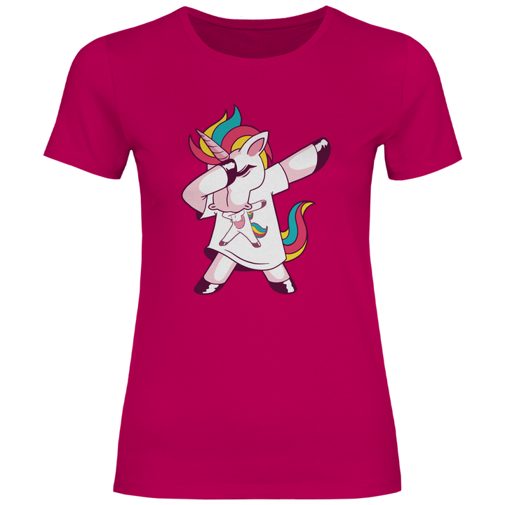 Dabbing Einhorn - Damen T - Shirt - Textilzauber