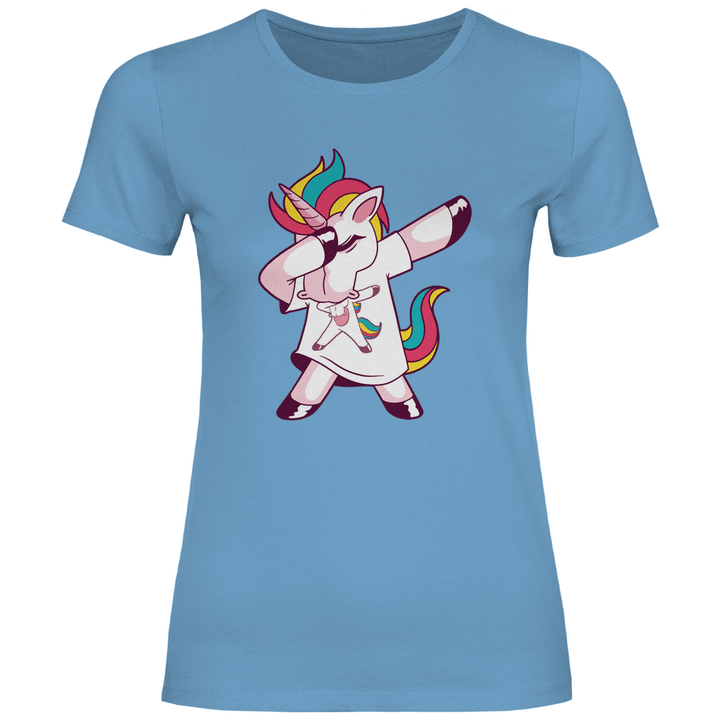 Dabbing Einhorn - Damen T - Shirt - Textilzauber