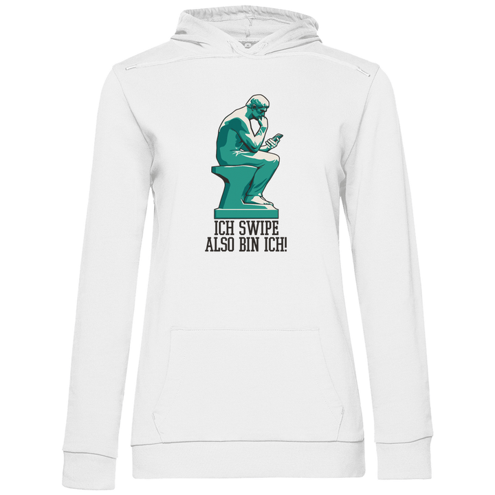 Der Handy - Denker - Damen Hoodie - Textilzauber