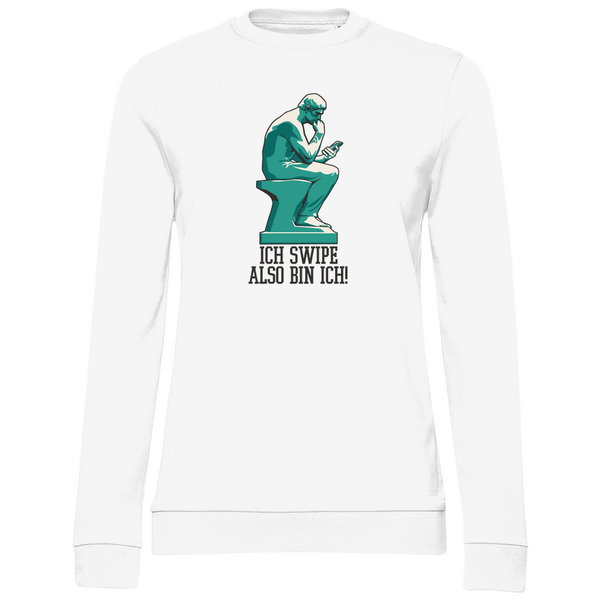 Der Handy - Denker - Damen Sweatshirt - Textilzauber