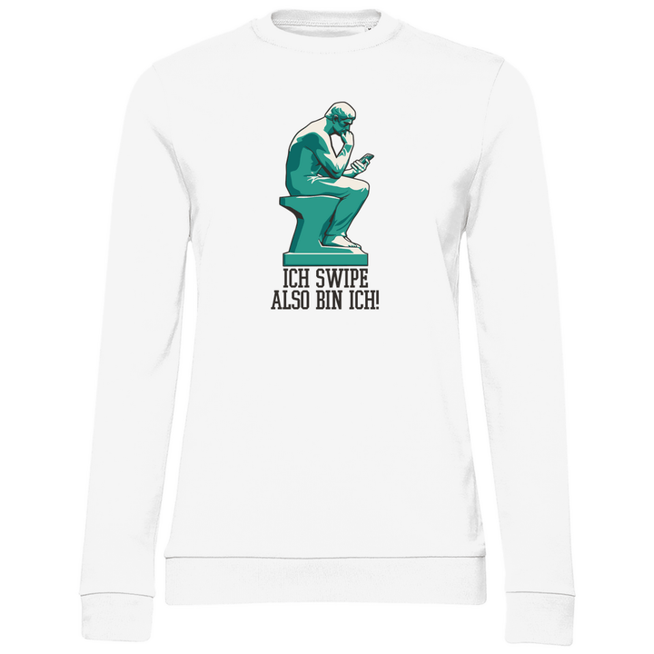 Der Handy - Denker - Damen Sweatshirt - Textilzauber