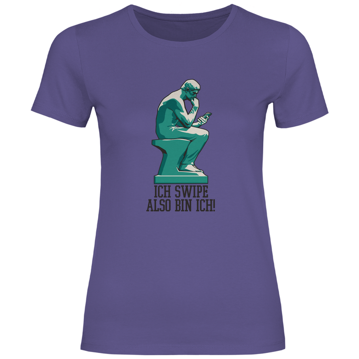 Der Handy - Denker - Damen T - Shirt - Textilzauber