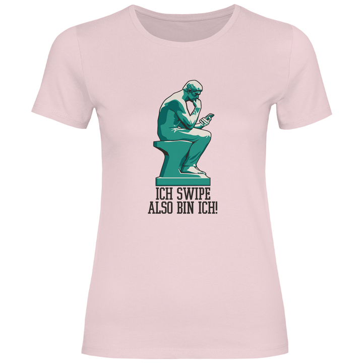 Der Handy - Denker - Damen T - Shirt - Textilzauber