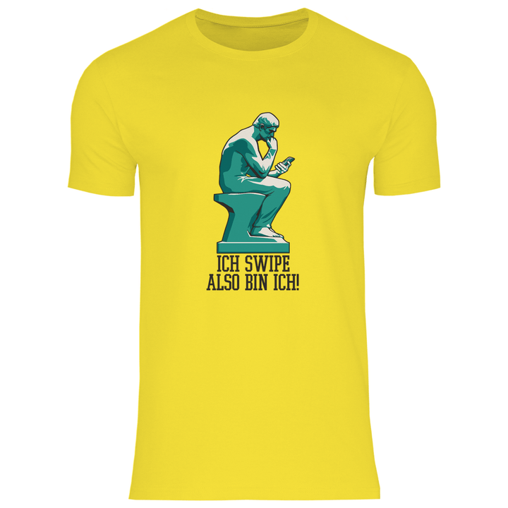 Der Handy - Denker - Herren T - Shirt - Textilzauber