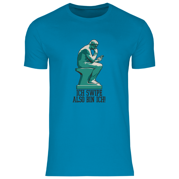 Der Handy - Denker - Herren T - Shirt - Textilzauber