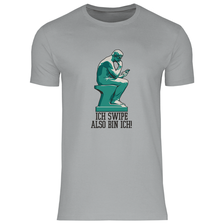 Der Handy - Denker - Herren T - Shirt - Textilzauber