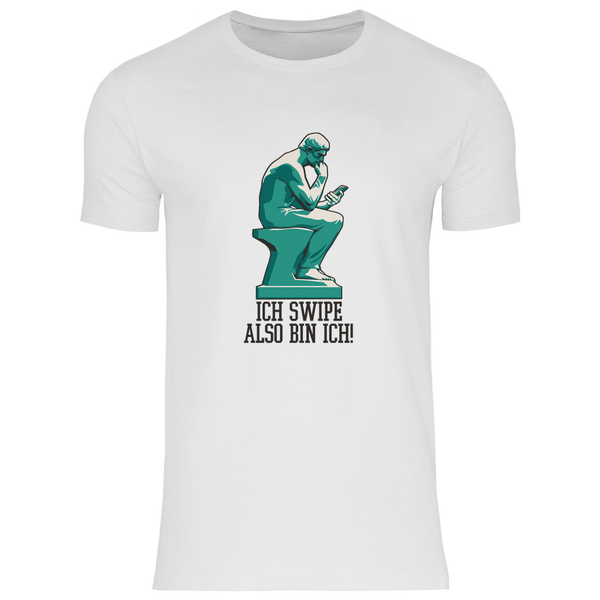 Der Handy - Denker - Herren T - Shirt - Textilzauber