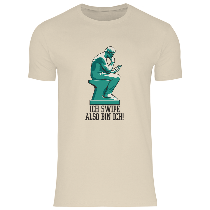 Der Handy - Denker - Herren T - Shirt - Textilzauber