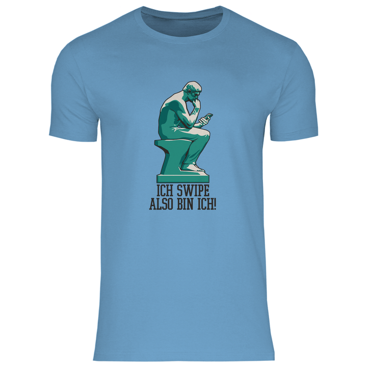 Der Handy - Denker - Herren T - Shirt - Textilzauber