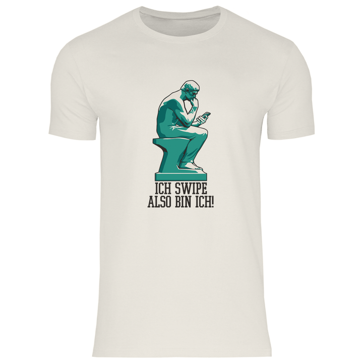 Der Handy - Denker - Herren T - Shirt - Textilzauber