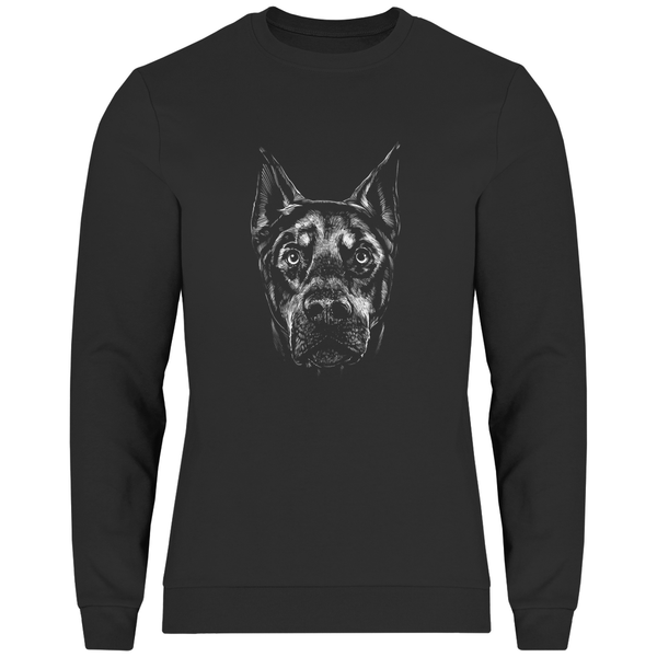 Monochromer Dobermann - Herren Sweatshirt