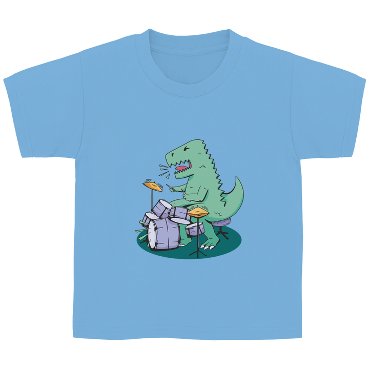 Dino Drummer - Kinder T - Shirt - Textilzauber