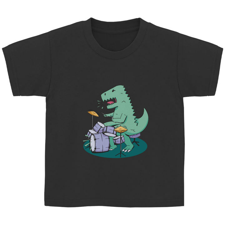 Dino Drummer - Kinder T - Shirt - Textilzauber